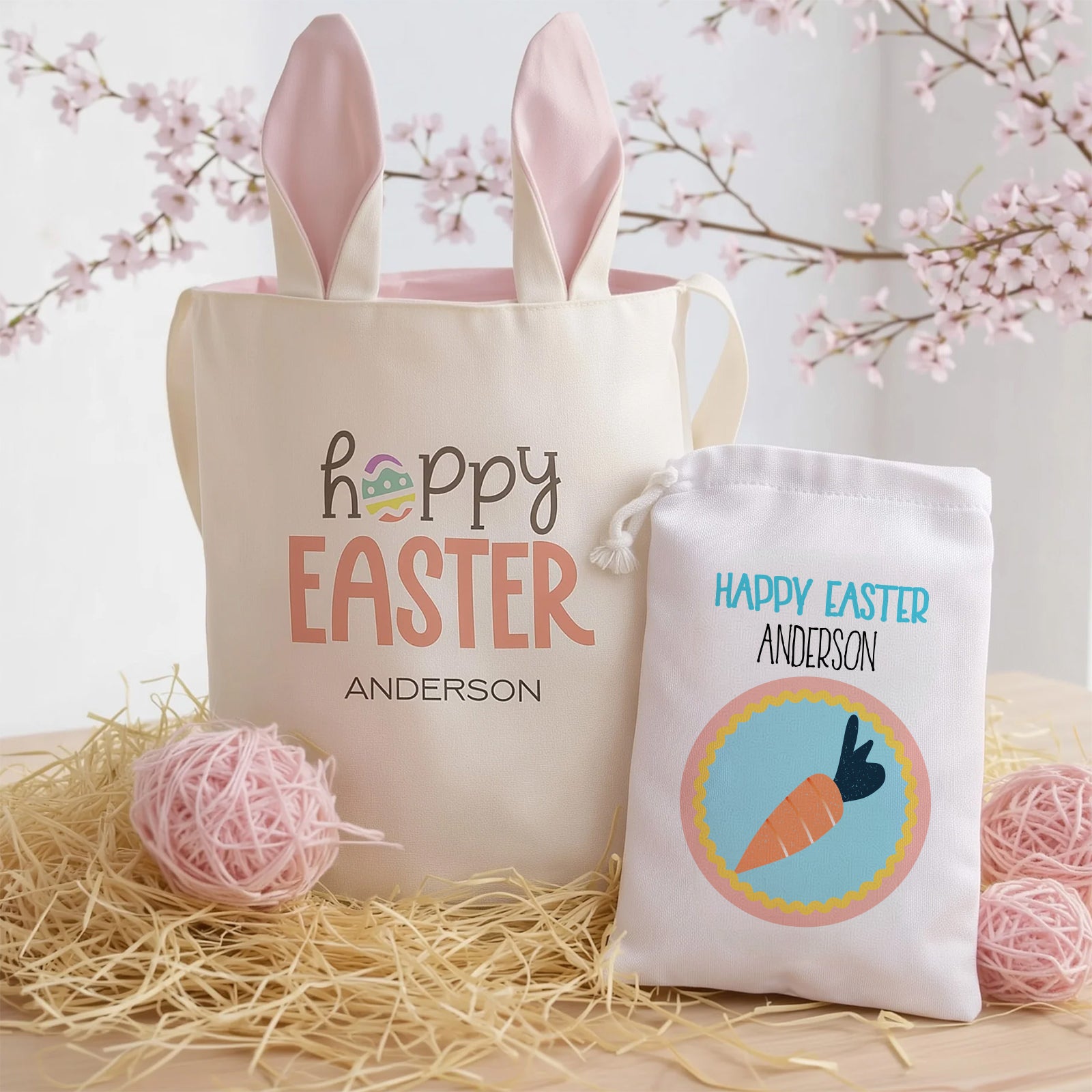 Bunny Ear Tote Bag, Tooth Fairy Bag. Personalized Easter bundle