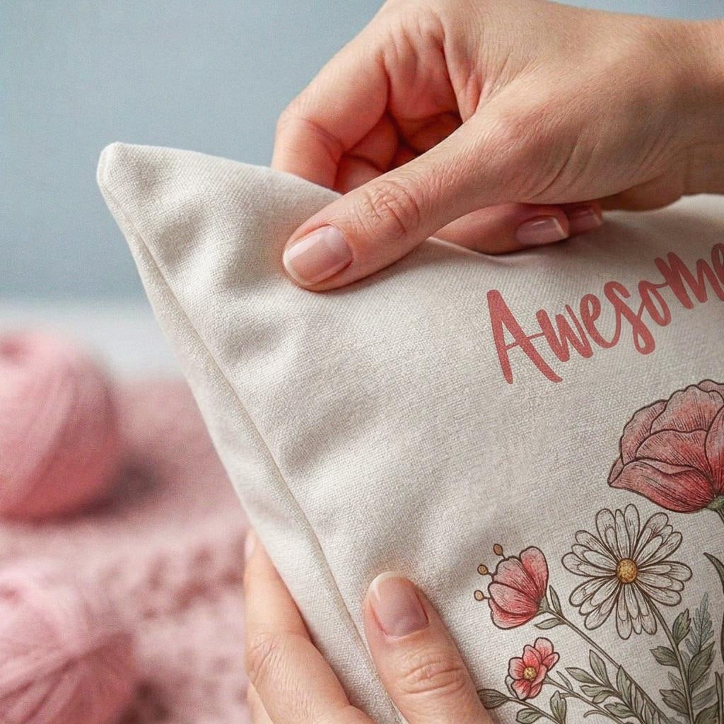 Personalized Throw Pillow Cover & Insert. Mother’s Day Designs