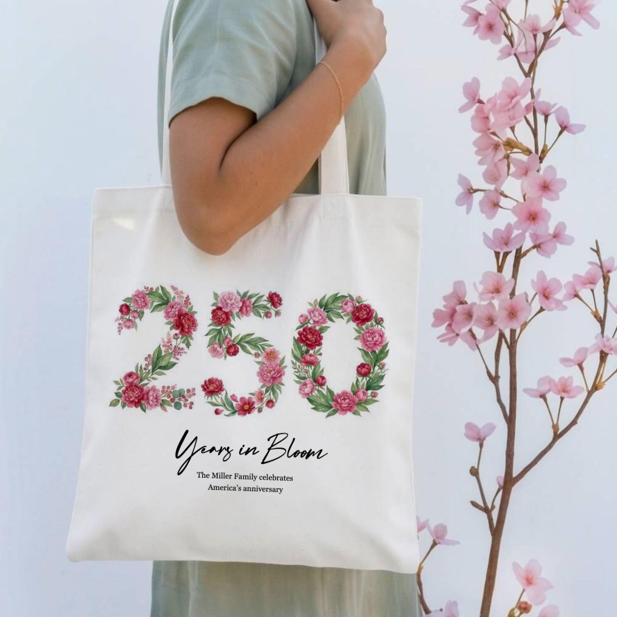 Personalized Tote Bag. America 250th Anniversary 2026.