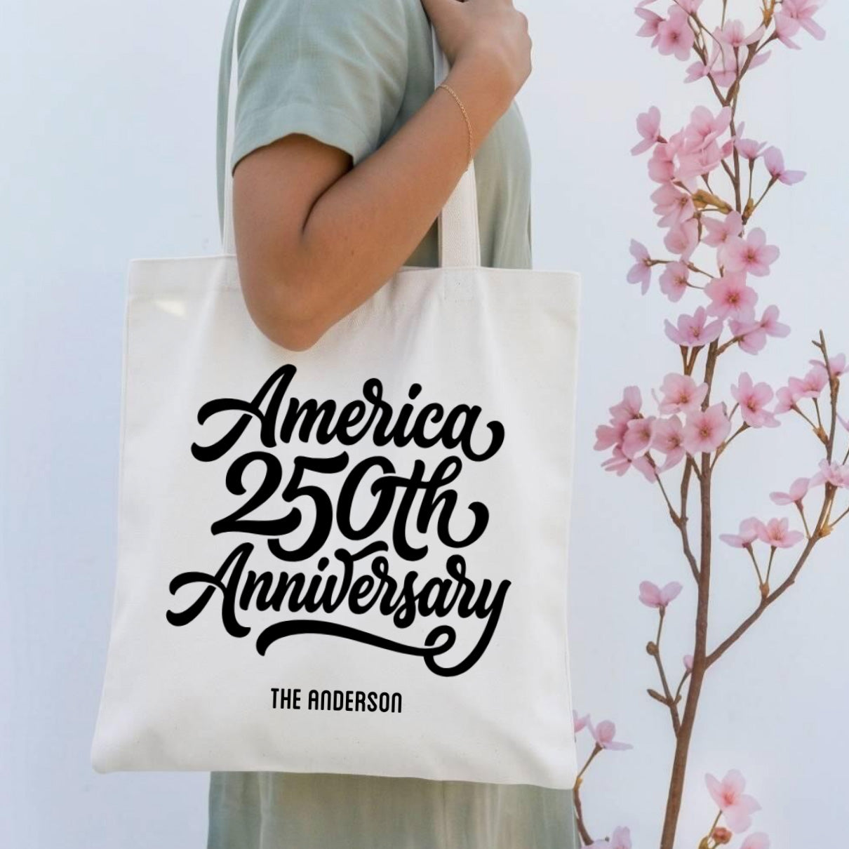 Personalized Tote Bag. America 250th Anniversary 2026.