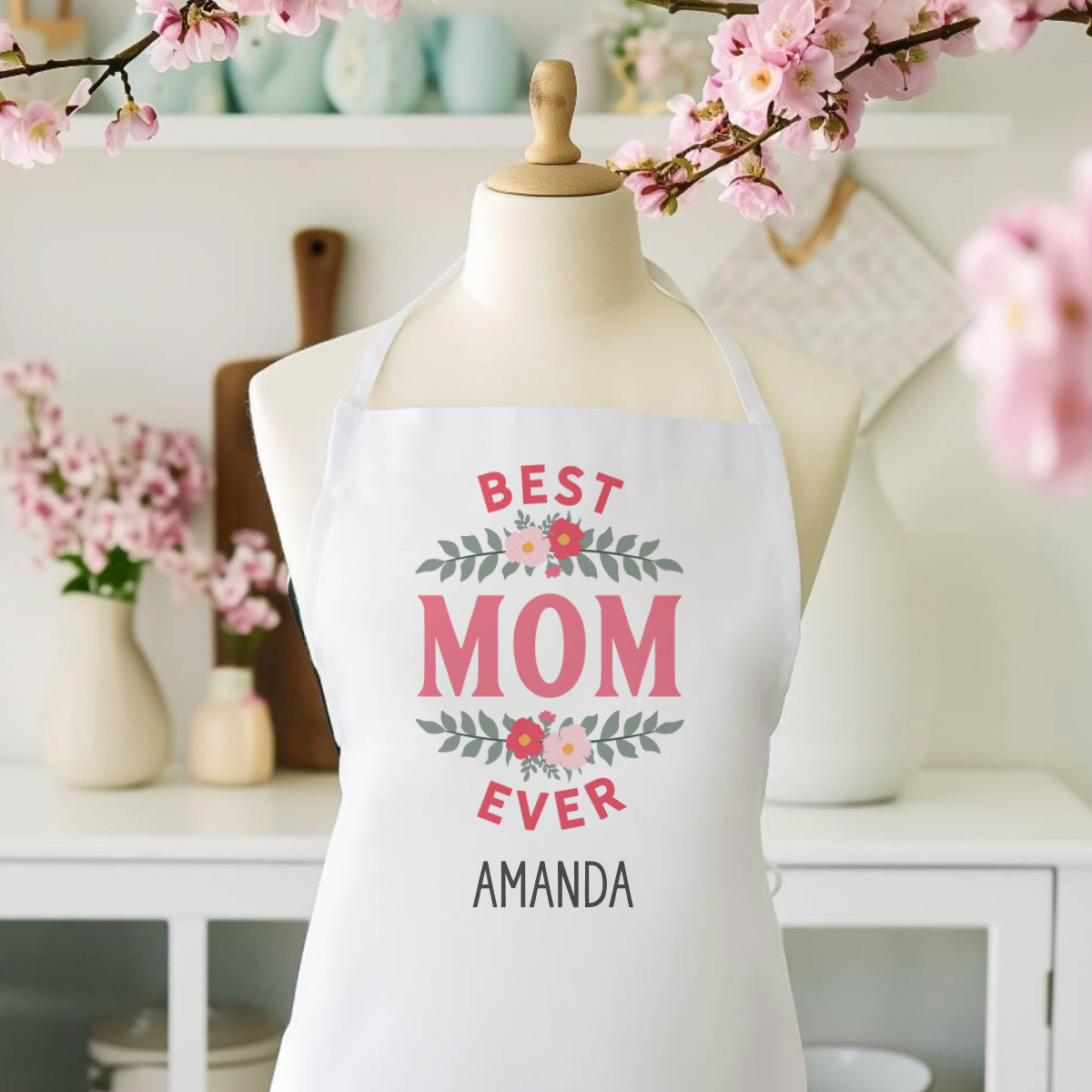 Personalized Mother's Day Gift Bundle - Custom Apron, Oven Mitt & Tea Towel