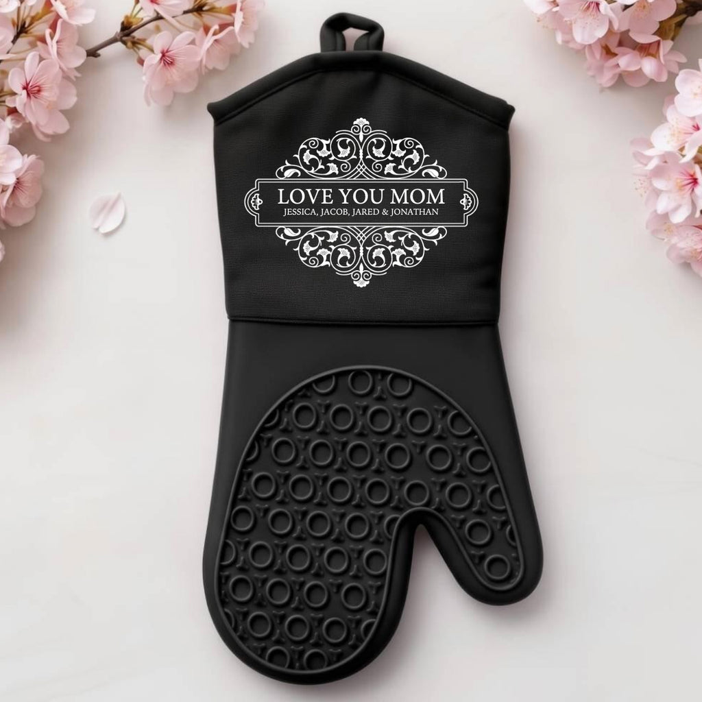 Personalized Mother's Day Gift Bundle - Custom Apron, Oven Mitt & Tea Towel