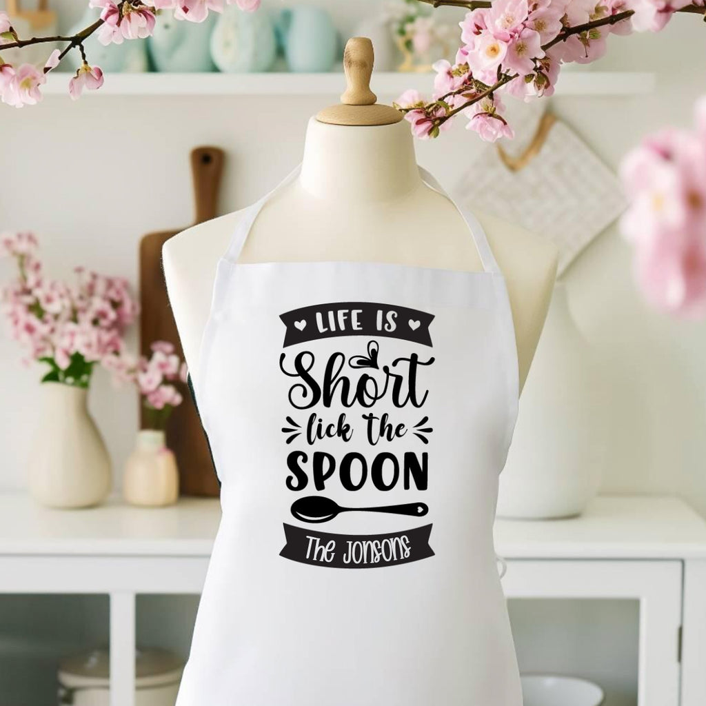 Oven Mitt, Apron, wooden spoon, and fork. Personalized Easter bundle.