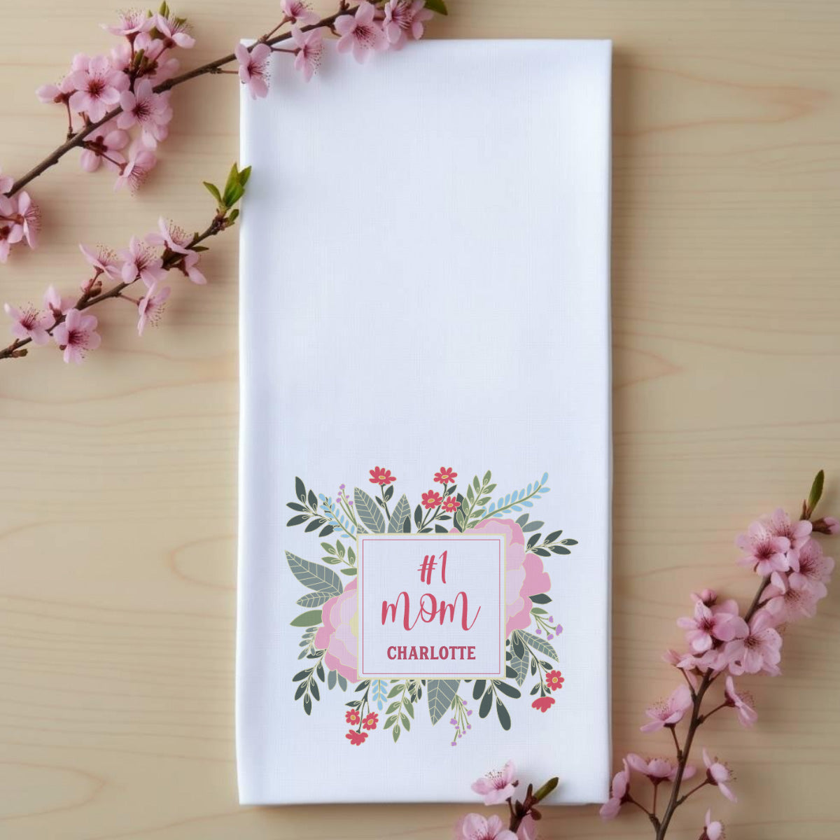 Personalized Mother's Day Gift Bundle - Custom Apron, Oven Mitt & Tea Towel